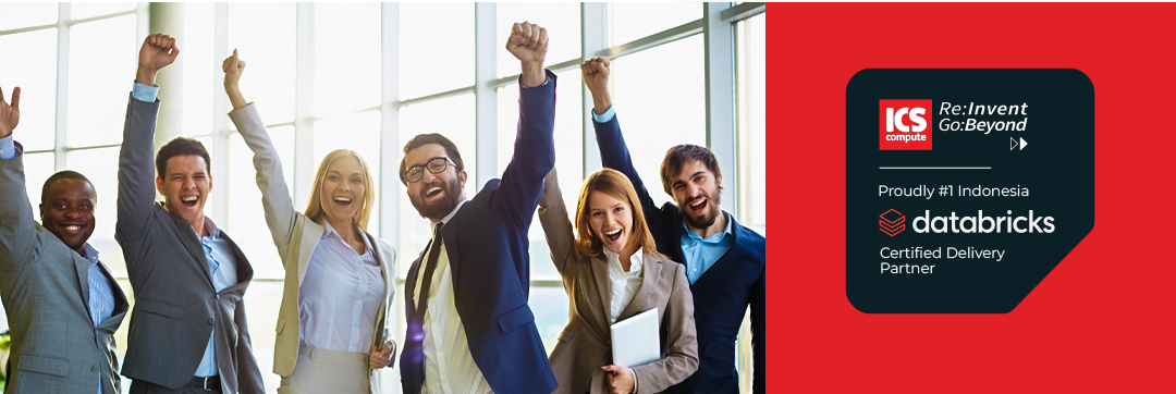 Tim profesional ICS Compute merayakan keberhasilan sebagai Databricks Certified Delivery Partner #1 di Indonesia, mendukung transformasi data bisnis dengan solusi inovatif.